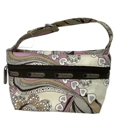 LESPORTSAC(レスポートサック) ハンドバッグ - アイボリー×ピンク×マルチ 花柄/ミニバッグ
