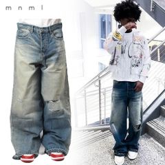 AmlyCity ダメージデニムパンツ イエロー Mサイズ - メルカリ