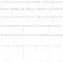 NASSIA 100枚セット ジュエリー袋 pvc アクセサリー袋 透明 変色防止 ジッパー付き袋 密封 包装袋 (クリア,  7x10cm)