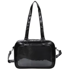 【人気商品】[ハルジオ] 痛バッグ 痛バ 痛バック トート トートバッグ スクールバッグ ショルダー ショルダーバッグ 推し活 オタ活 地雷系 オタク 黒 ブラック 白 ホワイト