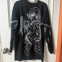 オタクロススタイル ニット（ユニセックス 原宿 サブカルチャー 地雷系）