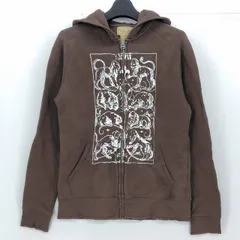 05w18233 ポロジーンズ POLO JEANS  zip パーカー  ブラウン XS  メンズ  パーカー  【中古品】