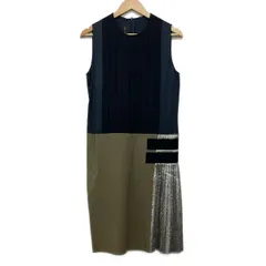 CEDRIC CHARLIER(セドリック シャルリエ) ワンピース サイズI 42 レディース美品  - 黒×ネイビー×マルチ
