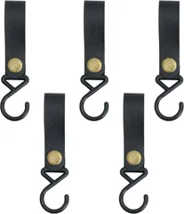 NASSIA 5点セット ハンガーフック キャンプ用 吊り下げフック アウトドア 多機能 (ブラック)