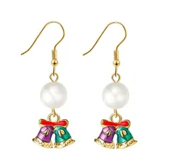 ＜在庫処分＞可愛い クリスマス サンタ＆雪の結晶 ピアス 耳飾り レディース 季節限定　bu１