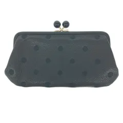 perche ペルケ がま口長財布  山羊革/レザー/アクリル玉/ドット柄    ブラック レディース / 240001192650のサムネイル