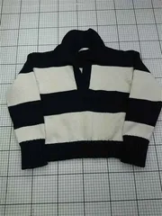 ◇ Θ ザラ ZARA ボーダー ニット セーター ハイネック Sサイズ レディース E  【1603020007968】