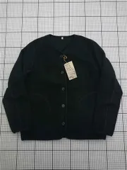 ◇ ⊇ 無印良品 MUJI 素材に還るフリースカーディガン 黒 M レディース E  【1603020008439】