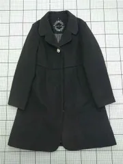 ◇ ⊇ マジェスティックレゴン Majestic Legon ウール混ロングコート ブラック系 M レディース E  【1603020008385】のサムネイル