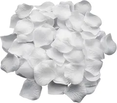 NASSIA 造花 花びら 結婚式 装飾 飾り付け パーティー 演出用 撒き花 イベント デコレーション 500個セット (ホワイト,  5.5x5.3cm)