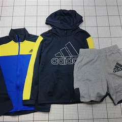 ◇ Θ アディダス adidas ジャージ上下セット J150 ネイビー系 キッズ E  【1603020009382】