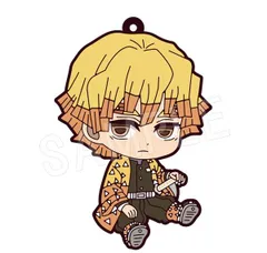 我妻善逸 鬼滅の刃 ぺたん娘ラバーストラップ 無限城編 第一章Ver. TypeB グッズ 鬼滅 ストラップ