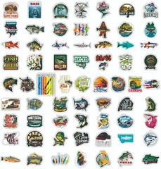 NASSIA アウトドア ブランド キャンプ ステッカー 防水 デカール (キャンプ 65枚,  Bタイプ)