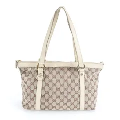 グッチ GGキャンバス 141470 レザー トート バッグ 肩掛け ショルダー ハンド 本革 ブランド レディース RWM DQ31-9【中古】