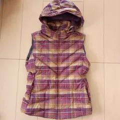 良品◆Patagonia W's Down With It Vest 　M〜L　レディース　ウーマン　Woman　パタゴニア ウィメンズ・ダウン・ウィズ・イット・ベスト　チェック　フーディー　フード付き　ダウン　　2333