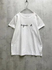agnes b アニエスベー ロゴプリント 半袖 Tシャツ size2/白 ■◆レディース