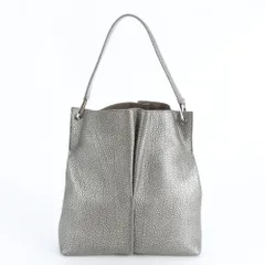 美品 ヒロフ レザー ワンショルダーバッグ 肩掛け ハンド 本革 シルバー ブランド レディース EWM DQ27-1【中古】