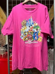 Disney ディズニー ソーサラー ミッキー ミニー フレンズ Tシャツ ピンク Walt  Disney  World 2016 限定 2XL