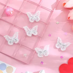 蝶々 髪飾り レースヘアクリップ 天使のはね ヘアピン レースバレッタ 白い蝶々髪留め前髪クリップ刺繡 髪飾りロリータ ヘアアクセサリー 可愛い ヘッドドレス フリル 超キュート 髪留め ゴスロリ 5個入り   c-227