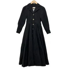 foufou(フーフー) ワンピース サイズ1 S レディース - 黒 長袖/マキシ丈