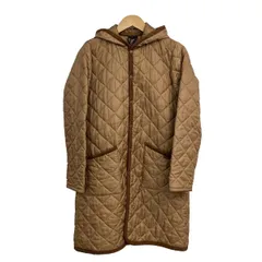 LAVENHAM(ラベンハム) コート サイズ38 M レディース - ベージュ×ブラウン 長袖/キルティング/中綿/秋/春