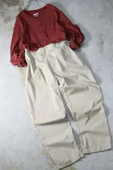 1990s Ralph Lauren 2tuck wide classic chino pants HAMMOND PANT 90年代 ラルフローレン 2タック ワイド クラシック チノパン ダブル ポロチノ W38 ベージュ