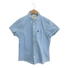 Abercrombie&Fitch アバクロンビー&フィッチ 半袖BDシャツ サイズ:M ストライプ    ブルー メンズ / 243001005202