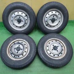 バリ溝！25年！9.5分★スズキ キャリイ エブリイ 等 純正 スチール 145R12 6PR ダンロップ エナセーブ VAN01 12インチ PCD100/4H★6022502NJノのサムネイル