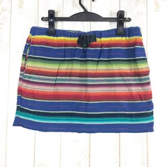 【Women's M ブルー系】 Wildthings ( ワイルドシングス ) Ws セラペスカート　Serape Skirt WT095 Women's マルチボーダー スカート ボトムス ウェア