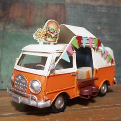 ブリキ　フレンチバスキッチンカー ブリキ レトロフレンチバスキッチンカー - メルカリ