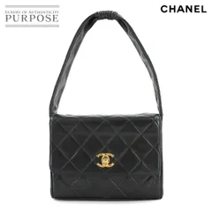 シャネル CHANEL マトラッセ ハンド バッグ ラムスキン ブラック ゴールド 金具 ヴィンテージ Matelasse Bag 90310988