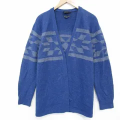 XL/古着 ペンドルトン 長袖 ニット カーディガン メンズ ネイティブ柄 ラグ柄 クルーネック 薄紺【spe】 26jan29のサムネイル