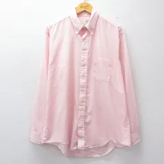 XL/古着 アロー 長袖 シャツ メンズ 90年代 90s ロング丈 ボタンダウン USA製 ピンク 26jan28