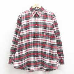 XL/古着 ノーティカ 長袖 ブランド シャツ メンズ 90年代 90s ワンポイントロゴ コットン ボタンダウン 緑他 チェック 26jan29