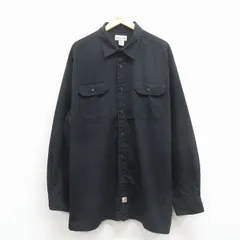 XL/古着 カーハート 長袖 ブランド シャツ メンズ 大きいサイズ ロング丈 黒 26jan29