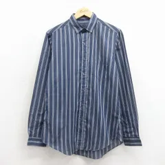 M/古着 リーバイス Levis 長袖 ブランド シャツ メンズ 80年代 80s ボタンダウン 紺 ストライプ 26jan29