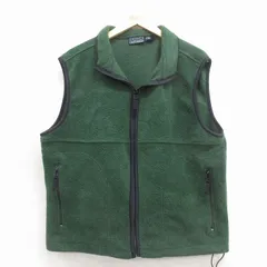L/古着 ベーシックエディションズ フリース ベスト メンズ 90年代 90s 濃緑 26jan29