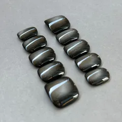 #37 現品 即購入可 メンズネイルチップ マグネットネイルブラックホワイト 男性標準サイズ 付属品ありのサムネイル