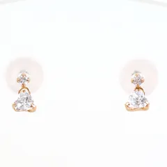 K10PG ピアス ジルコニア 総重量約0.3g