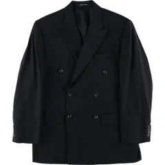 古着 ラルフローレン Ralph Lauren RALPH ストライプ柄 ピークドラペル ダブルブレスト ウールテーラードジャケット カナダ製/eaa626177