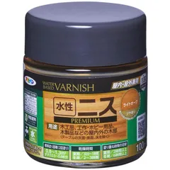 （まとめ買い）アサヒペン 水性ニス PREMIUM 100mL ライトオーク 【×5セット】