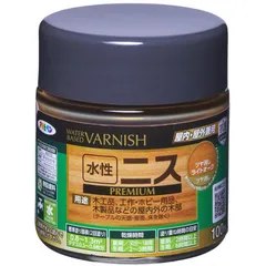 （まとめ買い）アサヒペン 水性ニス PREMIUM 100mL ツヤ消しライトオーク 【×5セット】