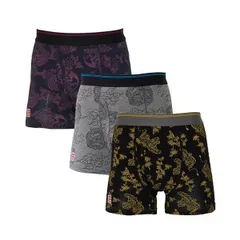 【メール便】【アウトレット】辻一 男の勇猛柄 軽・中失禁 尿もれ用 吸水・消臭・抗菌スマートボクサーパンツ 3枚組 TJI-136GA