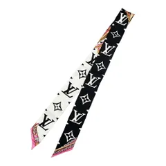 【名東】ルイヴィトン バンドーBB アルティメット ノワール モノグラム M76676 シルク スカーフ 小物 レディース 女