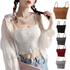 細見え 着痩せ キャミソール 2way レディース シャーリング ギャザー 細紐 夏 ガーリー レイヤード 黒 白 赤 カップ付き ショート丈 フェミニン きれいめ 重ね着 着回し コーデ ファッション インナー へそ出し セクシー ミカドレス cr165n