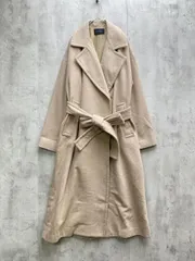 KBF+ ケービーエフプラス ウール混 BIGカラーロングガウンコート sizeOne/ベージュ ◆■レディース