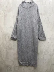 Bou Jeloud ブージュルード ハイネックＩラインニットワンピース size38/グレー ◆■レディース