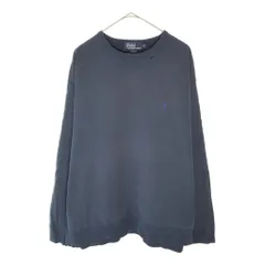 90年代 Polo by Ralph Lauren ポロ ラルフローレン ワンポイントロゴ スウェット ボロ ネイビー(メンズ XL)中古 古着 X5170