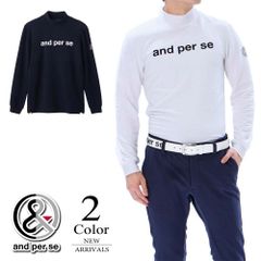 ゴルフウェア【and per se】ハーフジップハイネックシャツ　ネイビー　LL ゴルフウェア【and per se】ハーフジップハイネックシャツ ネイビー LL