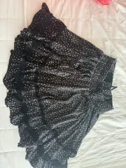 axes femme ドット フリルスカート